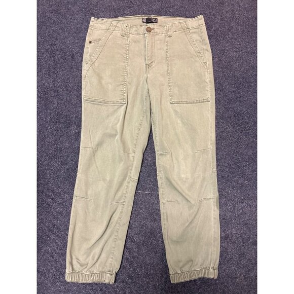 BBJ Los Angeles Olive Green Cargo Pants 30 Waist Cotton Blend Juniors 11 - Picture 2 of 13